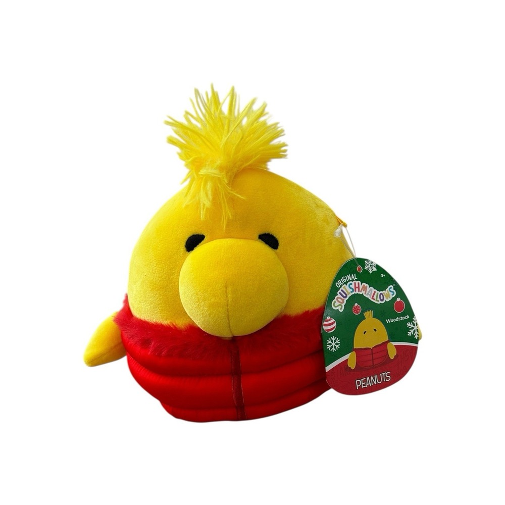 Squishmallows 6.5" Peanuts Woodstock in Puffer Jacket Plush Stuffed Animal NWT‎